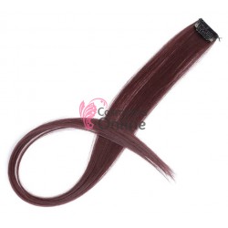 Extensie de par suvita simpla dreapta Vigurous de 45 cm cu clips SUV002 - Castaniu Mediu